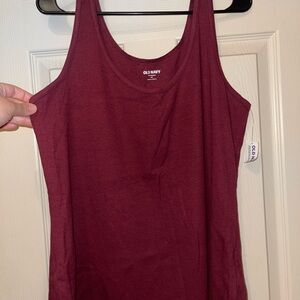 Old Navy Burgundy and Blue Tank Top